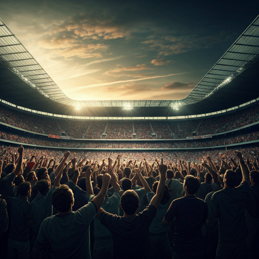 Afición del Atleti celebrando en el estadio